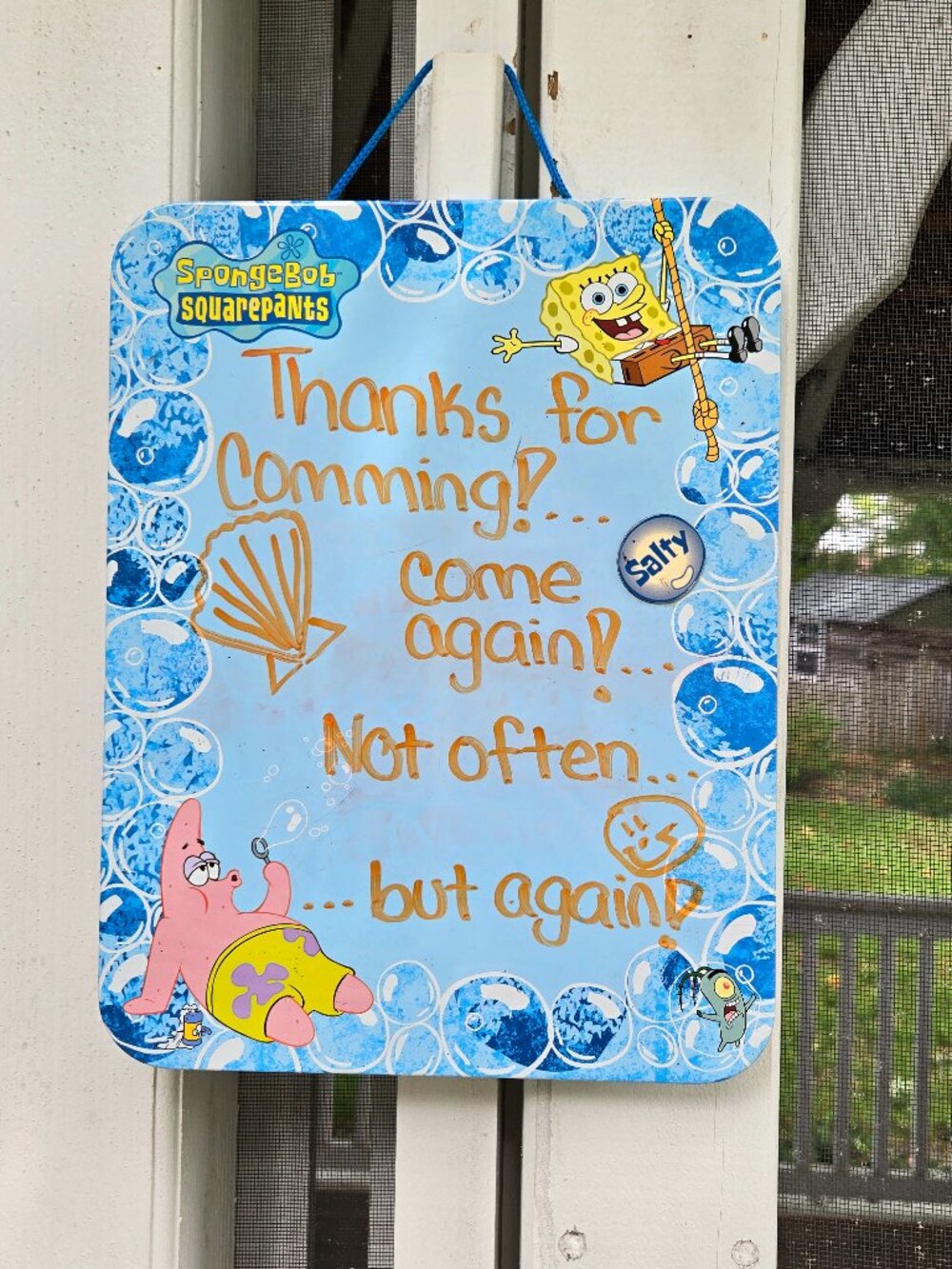 SpongeBob SquarePants Magnetic Wipe Off Memo Board - Krusty Krab Bubble Magnet